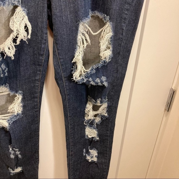 MAP Sz 3X Most  Attractive People Destroyed Jeans Mid Wash Super High Rise - Picture 3 of 10